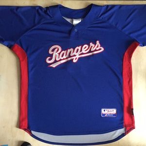 Red and blue Rangers jersey